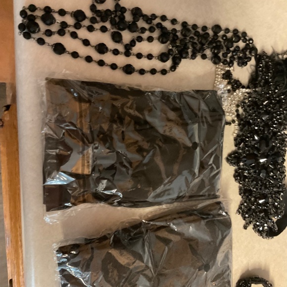 Women’s (lot of 8 items) 20s style flapper dress and accessories - Picture 8 of 12